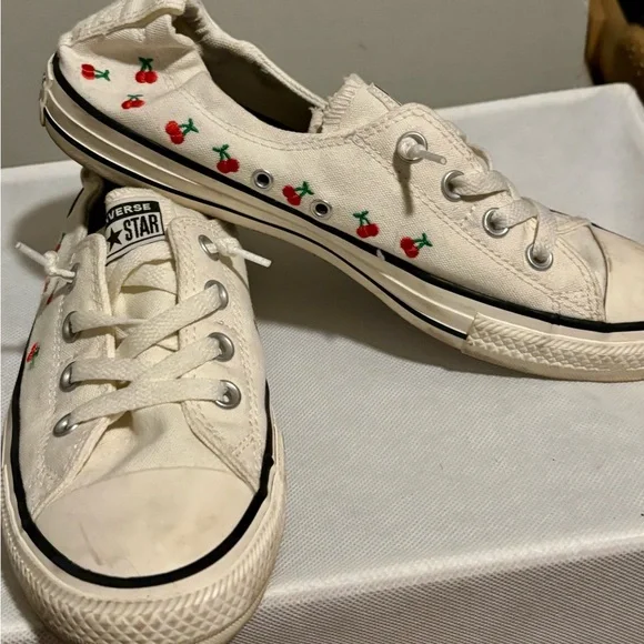 Converse Women’s Cherry Print Sneakers - Picture 1 of 3